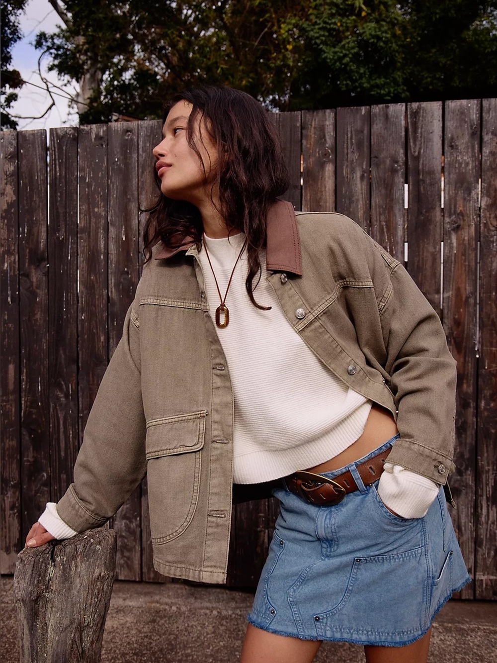 Free people We The Free Lemon Denim Jacket caiman